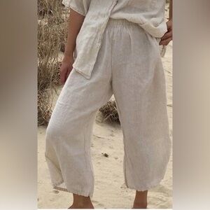 Women's Lucky Brand Linen Cream Pants